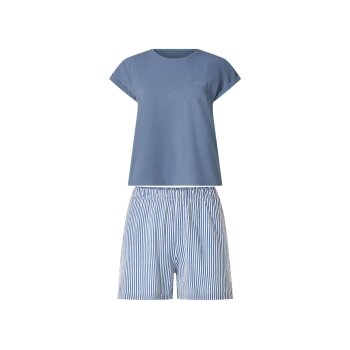 esmara® Damen Pyjama (Blau, XS(32/34)) - B-Ware Beschädigt