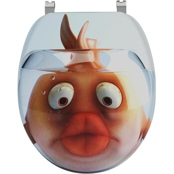 Ribelli WC-Sitz, mit Absenkautomatik, Clownfisch - B-Ware...