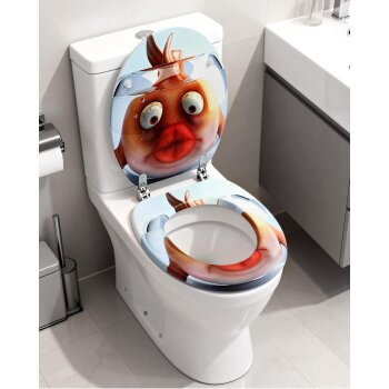 Ribelli WC-Sitz, mit Absenkautomatik, Clownfisch - B-Ware neuwertig