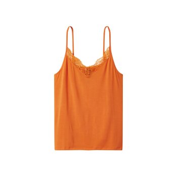 esmara® Damen Spaghettitops, 2 Stück (orange/beige, XS(32/34)) - B-Ware neuwertig