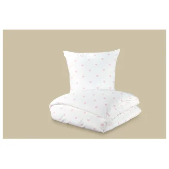 LIVARNO® Bettwäsche Edel-Renforcé 140 x 200 cm, weiß/pink - B-Ware sehr gut