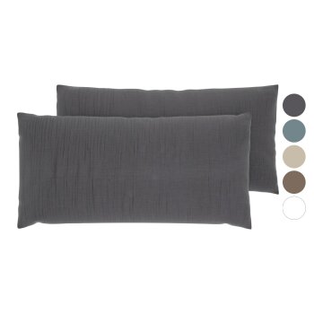 LIVARNO® Kissenbezug Musselin, 40 x 80 cm, 2...