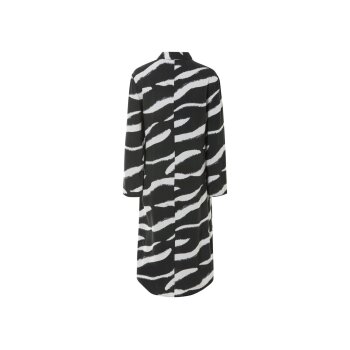 esmara® Damen Blusenkleid, mit Krempelfunktion (Muster/schwarz/weiß, 36) - B-Ware neuwertig