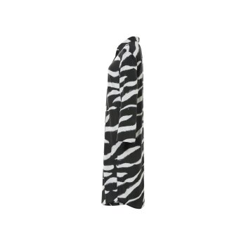 esmara® Damen Blusenkleid, mit Krempelfunktion (Muster/schwarz/weiß, 36) - B-Ware neuwertig