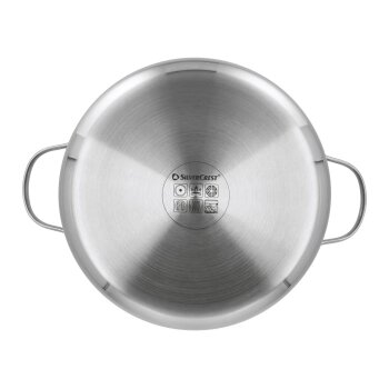 SILVERCREST® Premium-Edelstahltopf, Ø 24 cm -...