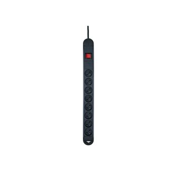 TRONIC® Steckdosenleiste, 8-fach, schwarz - B-Ware...