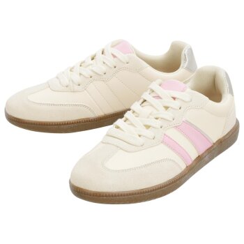 esmara® Damen Sneaker mit Leder (Weiß/Pink, 39) - B-Ware neuwertig