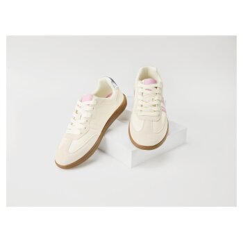 esmara® Damen Sneaker mit Leder (Weiß/Pink, 39) - B-Ware neuwertig