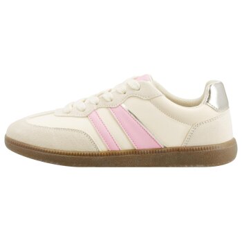 esmara® Damen Sneaker mit Leder (Weiß/Pink, 39) - B-Ware neuwertig