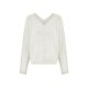 esmara® Damen Pullover, in modischem Lochstrickmuster (Weiß, S(36/38)) - B-Ware neuwertig