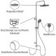 WENKO Watersaving Duschsystem, 22,5 x 75-120 cm, chrom - B-Ware Transportschaden Kosmetisch