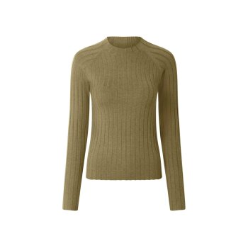 esmara® Damen Gerippter Strickpullover (Olive, XS (32/34)) - B-Ware neuwertig