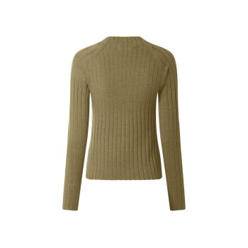 esmara® Damen Gerippter Strickpullover (Olive, XS (32/34)) - B-Ware neuwertig