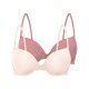 esmara® Damen Bügel-BHs, 2 Stück, mit gepaddeten Cups (rosa/hellrosa, 85B) - B-Ware neuwertig