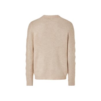 LIVERGY® Herren Pullover, Grobstrick, S, beige -...
