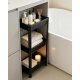 Ribelli Organisationsregal, mit 3 Ebenen, 24 cm, schwarz - B-Ware Transportschaden Kosmetisch