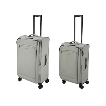esmara® 2-teiliges Trolley-Reisekoffer-Set, grau -...