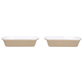 SILVERCREST® 2er Set Auflaufformen, aus Steinzeug,...