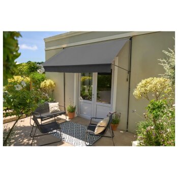 LIVARNO® Klemmmarkise 300 x 150, anthrazit - B-Ware neuwertig