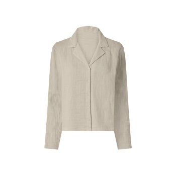 esmara® Damen Musselin-Pyjama (Beige, XS(32/34)) - B-Ware neuwertig