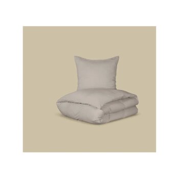 LIVARNO® Mikrofaser-Washed-Bettwäsche, 135 x 200 cm (Beige) - B-Ware neuwertig