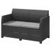 LIVARNO home Loungeset mit Tisch, 4-teilig, Kunststoff, anthrazit - B-Ware sehr gut
