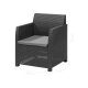 LIVARNO home Loungeset mit Tisch, 4-teilig, Kunststoff, anthrazit - B-Ware sehr gut