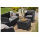 LIVARNO home Loungeset mit Tisch, 4-teilig, Kunststoff, anthrazit - B-Ware sehr gut