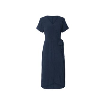 esmara® Damen Kleid, mit V-Ausschnitt (navy, L (44/46)) - B-Ware neuwertig