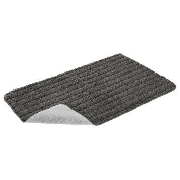 LIVARNO® Badezimmergarnitur, 3er-Set (Teppich/ mit WC-Ausschnitt, Grau) - B-Ware gut