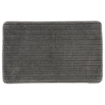 LIVARNO® Badezimmergarnitur, 3er-Set (Teppich/ mit WC-Ausschnitt, Grau) - B-Ware gut