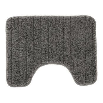 LIVARNO® Badezimmergarnitur, 3er-Set (Teppich/ mit WC-Ausschnitt, Grau) - B-Ware gut