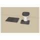 LIVARNO® Badezimmergarnitur, 3er-Set (Teppich/ mit WC-Ausschnitt, Grau) - B-Ware gut