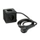 TRONIC Steckdosenwürfel mit USB-Ports, schwarz - B-Ware neuwertig