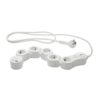 TRONIC® Steckdosenleiste wendig inkl USB...
