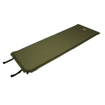 CRIVIT Selbstaufblasende Campingmatte / Luftzellen-Campingmatte mit Kopfkissen (Selbstaufblasende Liegematte, Grün) - B-Ware neuwertig