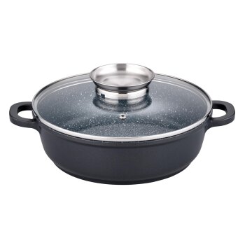 GSW Servierpfanne Gourmet GRANIT mit Aromadeckel (24 cm)...