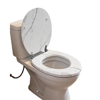 Ribelli Toilettendeckel weißes Marmormuster -...