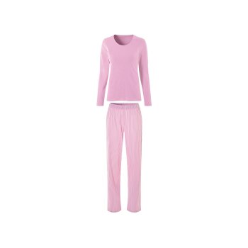 esmara® Damen Pyjama, aus reiner Baumwolle (Rosa, S(36/38)) - B-Ware neuwertig