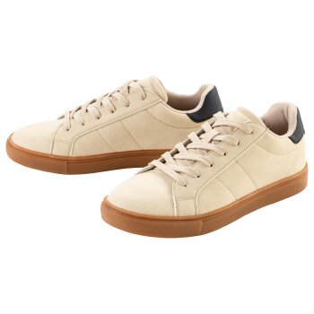 esmara® Damen Sneaker mit Zungen- und Schaftrandpolsterung (creme/schwarz, 37) - B-Ware neuwertig