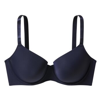 ESMARA Damen Bügel-BHs, 2 Stück, 110D, marineblau/grau - B-Ware neuwertig