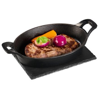 GRILLMEISTER Grillpfanne + Servierplatte / Burgerpresse glatt / Burgerpresse gerillt - B-Ware