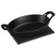 GRILLMEISTER Grillpfanne + Servierplatte / Burgerpresse glatt / Burgerpresse gerillt - B-Ware