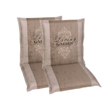 GO-DE Textil Gartenauflage Living Garden (2er Set...