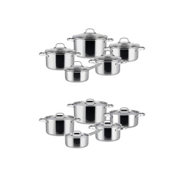 SILVERCREST® Edelstahl-Topf-Set, 10-teilig - B-Ware