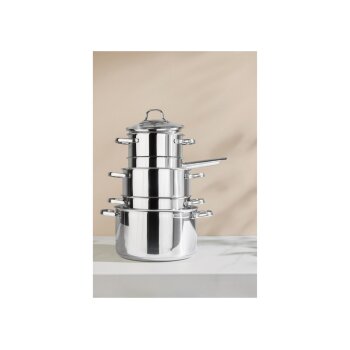 SILVERCREST® Edelstahl-Topf-Set, 10-teilig - B-Ware