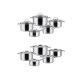 SILVERCREST® Edelstahl-Topf-Set, 10-teilig - B-Ware