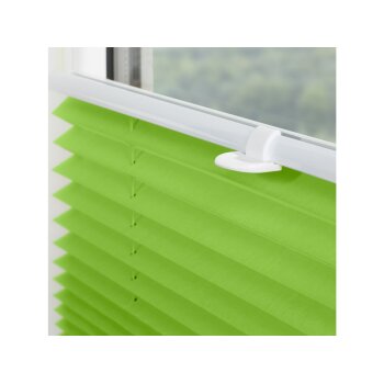 Lichtblick Klemmfix Plissee, stufenloses Einstellen, blickdicht, Montage ohne Bohren, 130 cm, 45 cm, grün - B-Ware neuwertig