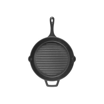 GRILLMEISTER Gusseisen-Bratpfanne / Gusseisen-Grillpfanne (geriffelt) - B-Ware neuwertig