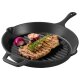 GRILLMEISTER Gusseisen-Bratpfanne / Gusseisen-Grillpfanne (geriffelt) - B-Ware neuwertig